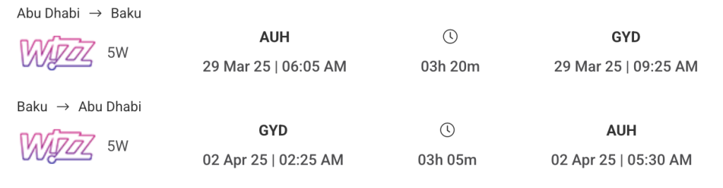 flight information baku